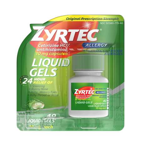 ZYRTEC Zyrtec 10mg Liquid Gel 40 Count, PK24 3020444